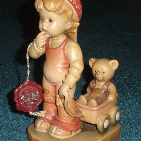 ANRI Sarah Kay Wood Carved 6" Figure "Finding Our Way" Great Gift With Box! - Picture 3 of 10